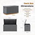 thumbnail image 7 of Devoko Outdoor Waterproof 105 Gallon Resin Deck Box, Gray, 7 of 7