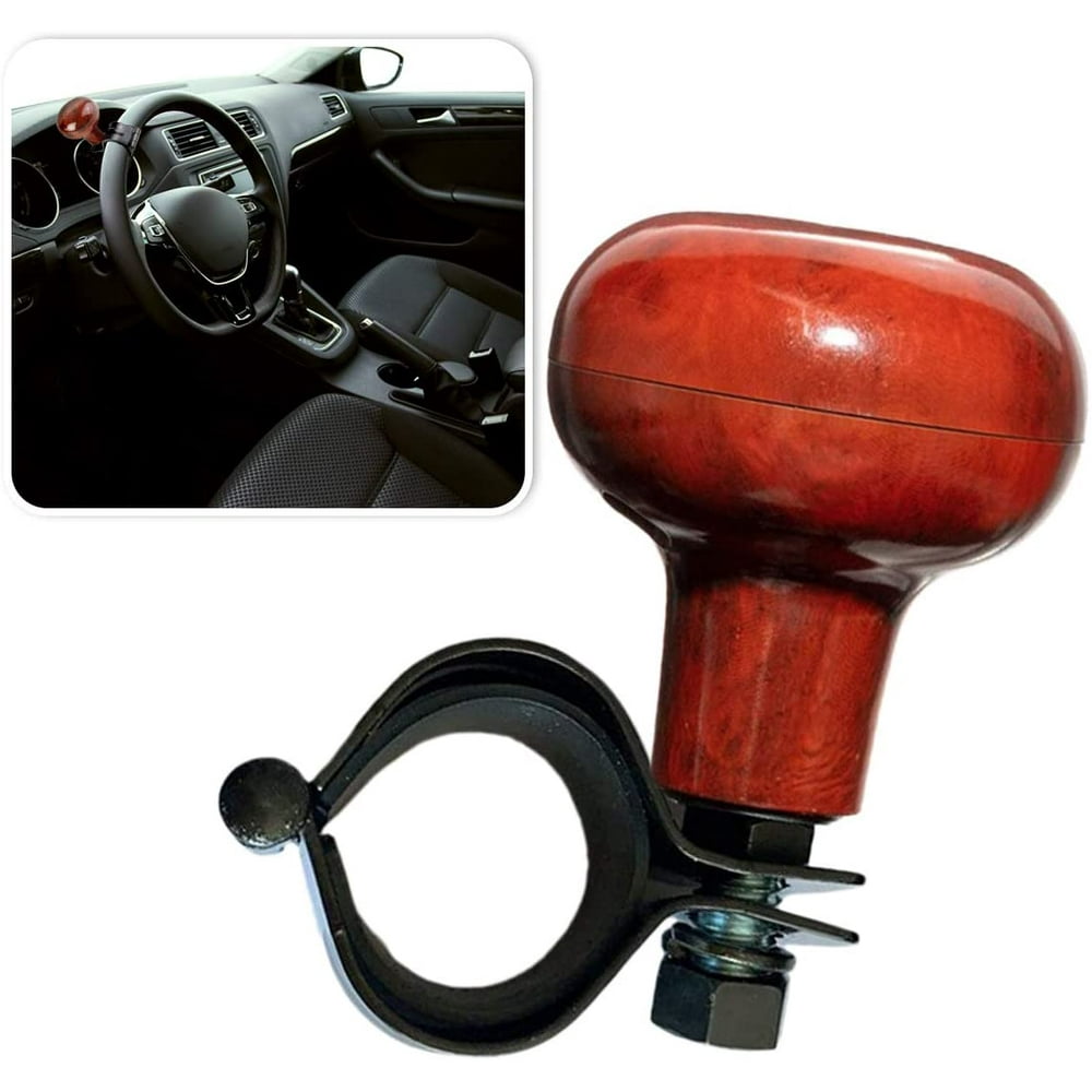 Zone Tech Woodgrain Steering Wheel Spinner Knob Universal Fit