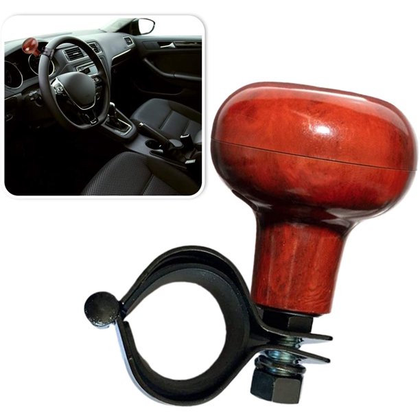 Zone Tech Woodgrain Steering Wheel Spinner Knob Universal Fit Suitable for All Vehicles