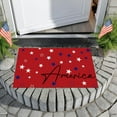thumbnail image 5 of Patriotic Door Mat 4th of July Doormat Independence Day Decorative Liberty Stars Red Welcome Mat Non Slip Rubber Backing Outdoor Indoor Entryway Floor Mats Home Festival Decor 17x29 Inch, 5 of 6