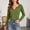 Army Green, variant on Women's Casual Long Sleeve Shirts Notch Crew Neck T-Shirts Tops Fall Fashion Lettuce Trim Blouses Red
