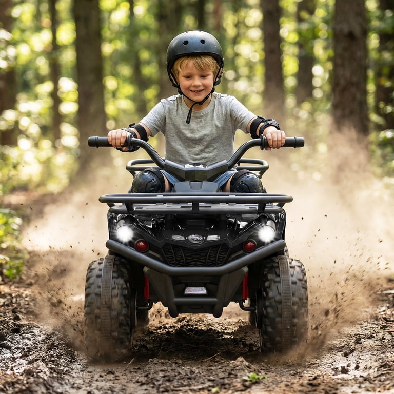24V Electric ATV Quad with LED Lights and Storage photo 2