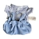 thumbnail image 2 of Ropa para muñecos de peluche de 20 cm, disfraces, accesorios para muñecos de peluche, moda para vestir raya blanca grisácea, 2 of 9