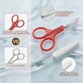 thumbnail image 7 of Small Travel Craft Scissors Set for Sewing Embroidery Paper Cutting Knitting Stainless Steel High Precision Sharp Tip Safety Cases, 7 of 7