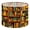 Color 3, variant on Linen Drum Lampshades Vintage Library Bookshelf Bookworm Books Indoor Plant Clock 13"x13"x10" Light Shade for Table Lamps Floor Lamps Drum Lamp Shades Lampshade Replacement Assembly Required