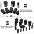 thumbnail image 2 of Rubber Caps and Plugs Rubber End Caps Assortment Automotive Replacement Parts Black Rubber Protective Seal 1 Set, 2 of 5