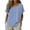 Blue, variant on Womens Summer Tops Casual Loose Fit Gingham Short Sleeve Crew Neck Pullover Top