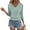 #04Army Green, variant on Women's Solid V Neck 3/4 Sleeve Eyelet Embroidery Tops Smocked Ruffle Hem Hollow Out Blouses