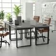 thumbnail image 3 of BizChair Commercial 48x30 Conference Table with 1" Thick Double Sided Laminate Table Top with PVC Edging and Heavy Duty U-Frame Steel Base, Gray Oak, 3 of 11