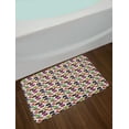 thumbnail image 2 of Fashion Bath Mat, Rhythmic Clutch Pouch Handbag Statement Bags Motifs Complementary Accessories Print, Plush Bathroom Decor Mat with Non Slip Backing, 29.5" X 17.5", Multicolor, by Ambesonne, 2 of 2