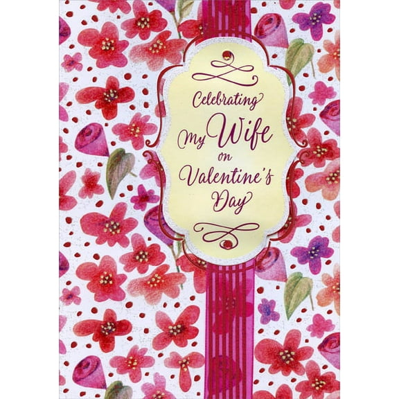 Designer Greetings Celebrating My Wife Hand Crafted: Wife Premium Keepsake Valentine's Day Card
