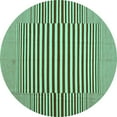 thumbnail image 1 of Ahgly Company Indoor Round Abstract Turquoise Blue Contemporary Area Rugs, 3' Round, 1 of 4