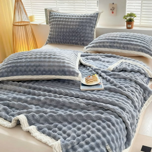 Manta de forro polar suave | Manta de terciopelo de doble cara para adultos | Manta para cama, sofá y sillón para todas las estaciones
