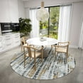 thumbnail image 2 of Addison Rugs Indoor/Outdoor Rylee Modern Stripes Washable Rug 8' x 8' Round - Silver, 2 of 5