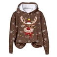 thumbnail image 3 of Futezty Christmas Sweatshirts for Women Novelty Funny Santa Xmas Tree Graphic Pullover Tops Loose Casual Fleece Shirts, 3 of 6