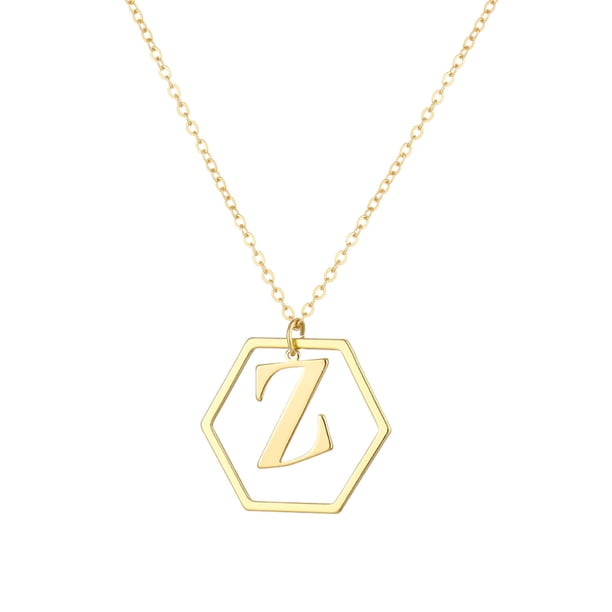 Collar para mujer, joyería para mujer, joyería de moda para mujer, regalo para mujer, 26 collares con colgante de cadena con nombre y letras en inglés, joyería, collares de moda.