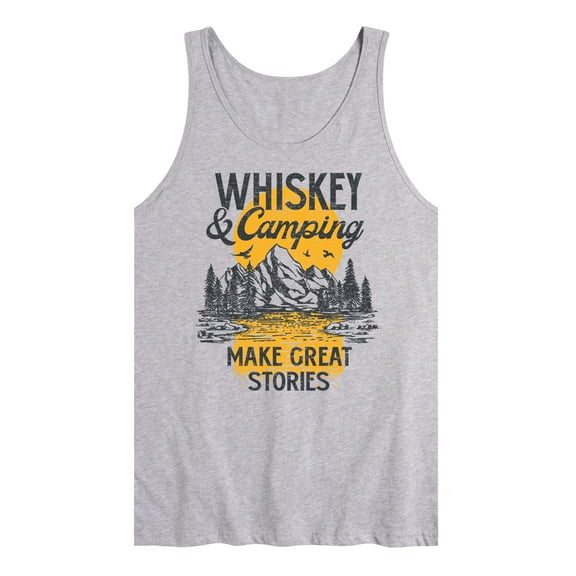 Instant Message - Whiskey And Camping Stories - Men's Jersey Tank Top