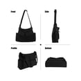 thumbnail image 3 of Deago Canvas Messenger Bag Large Hobo Crossbody Bag with Multiple Pockets Shoulder Tote Bag for Women and Men (Black), 3 of 9