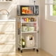 thumbnail image 1 of Carro de Cocina Rodante ThreeHio de 4 Niveles, Mesa para Microondas con Almacenamiento, Estante de Cocina con Ruedas, Organizador para Estación de Café para Sala, Oficina o Balcón, 1 of 7
