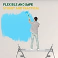 thumbnail image 3 of Adjustable 9-15ft Telescoping Aluminum Work Platform – 440lbs Capacity, Skid-Proof Surface, Durable Scaffold Plank for Home Improvement, Extension Ladder Accessory, Portable, 3 of 8