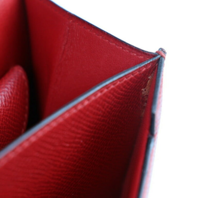 Hermes Faco Clutch Bag Couchbel Red Series Second 〇T Engraved