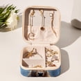 thumbnail image 6 of Elk Revival Travel Portable Square Jewelry Box Earring Necklace Bracelet Holder Display Case Organizer Box, Decorative Jewelry Stand Storage Box, 6 of 6