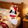 thumbnail image 5 of 2026 Christmas Home Party Decoration Christmas Stockings Cute Puppy Xmas Stocking With Santa Hat For Fireplace Tree Hanging Christmas Decorations Gifts Christmas Celebration Party Supplies, 5 of 7