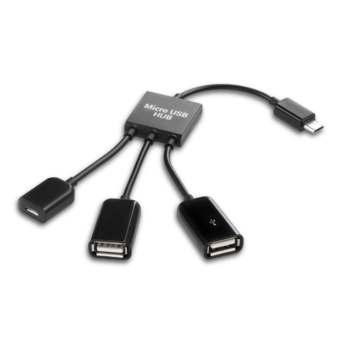 Foran dig indsats Sui Micro USB OTG Hub Adapter for Smartphone / Tablet Micro USB Splitter for  Apple Samsung Lenovo Color:Black 3 in 1 - Walmart.com