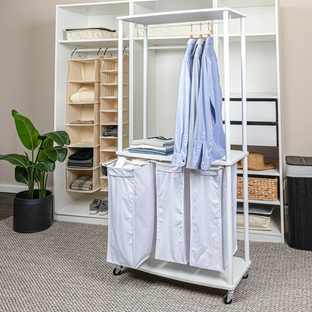 Household essentials laundry center sorter with hanging rod new arrivals