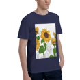 thumbnail image 2 of Bingfone Plump Sunflower And Sketch Men'S Loose Fit Short-Sleeve Pocket T-Shirt, 2 of 7
