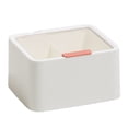 thumbnail image 1 of Yuarrent Caja de almacenamiento con tapa transparente, organizador de papelería de escritorio de doble compartimento de plástico, contenedor de Almacenamiento y organización del hogar Blanco Yuarrent HA067813-02, 1 of 6