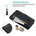 thumbnail image 4 of Wallet Case for Samsung Galaxy S22 Plus (S22+),Dteck Retro 9 Card Holder Slots Zipper Pocket Handbag Case PU Leather Magnetic Closure Kickstand with Wrist Strap TPU Shockproof Flip Case,Black, 4 of 8