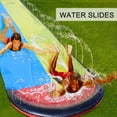 thumbnail image 3 of Mistaha 15.75FT Lawn Water Slides with Sprinkler System and Inflatable Crash Pad for Kids Children, 3 of 6