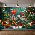 thumbnail image 4 of Decorative Design Christmas Banner Festive Red Merry Christmas Ornament Holiday Display for Christmas Party Indoor Decoration Event Celebration, 4 of 9