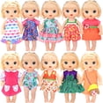 thumbnail image 3 of ZITA ELEMENT 10 Set Alive Baby Doll Clothes, Doll Clothes for 10-12 Inch Girl Dolls Outfits Accessories Include Cute Jumpsuit, Skirts, 3 of 9