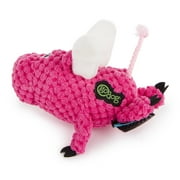 goDog® Checkers? Flying Pig Just for Me? with Chew Guard Technology? Durable Plush Squeaker Dog Toy, Mini, Pink