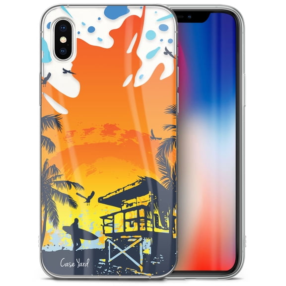 Case Yard iPhone-XS-Max Case Clear Soft & Flexible TPU Ultra Low Profile Slim Fit Thin Shockproof Transparent Bumper Protective Cover Drop Protective Cell Phone Cases (Lifeguard)