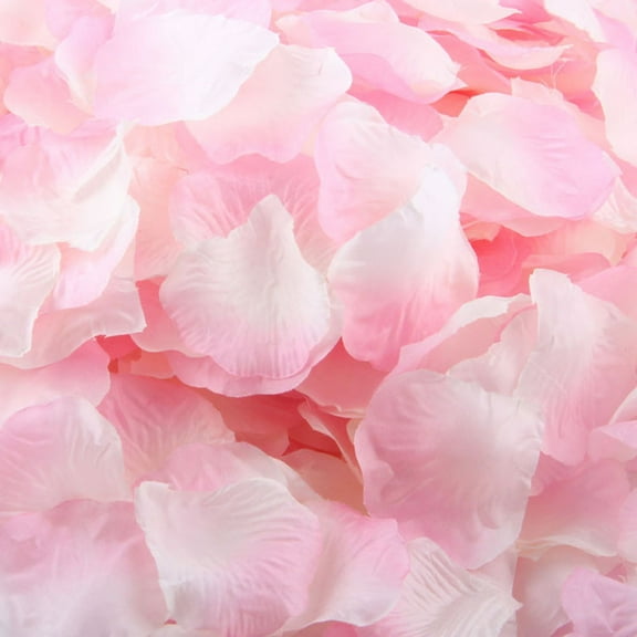 Teissuly 1000pcs Rose Petals Artificial Silk Flower Rose Petals for Wedding Decorations, Romantic Night, Valentine's Day, Parties, Events (Champagne Like Pink)