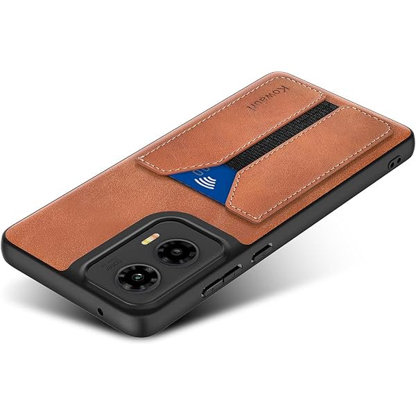 wonima11 Kowauri Case for Moto G Stylus 5G 2024, PU Leather Wallet Case with Credit Card Slot Holder Ultra Slim Protector Case for Motorola Moto G Stylus 5G 2024 (Brown)