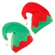 thumbnail image 5 of Gorro de elfo navideño Gorro estilo elfo navideño Gorro rojo y verde Tocado de franela con forma de campana para fiesta navideña, 5 of 6