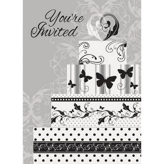 Wedding and Bridal 'Victorian Wedding' Invitations w/ Envelopes (8ct)