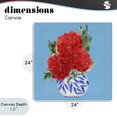 thumbnail image 4 of Stupell Industries Shabby Chic Red Hydrangeas Blue Vase Canvas Art, 24 x 24, by Lucille Price, 4 of 8