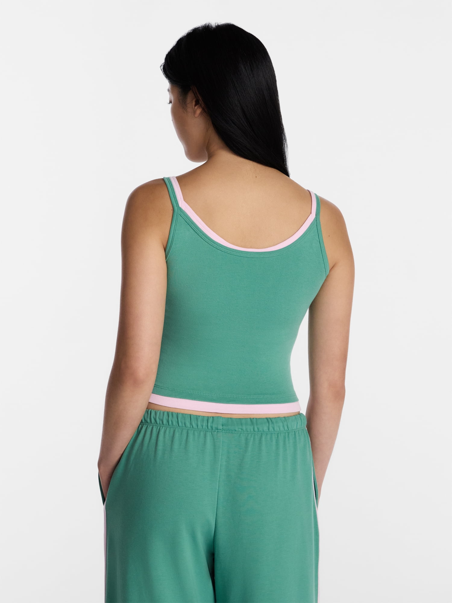 No Boundaries Sleepwear Double Cami, Women’s and Women’s Plus XXS-3X