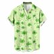 thumbnail image 2 of Ceisia Men's St. Patrick's Day Short Sleeve Shirt Clover Print Regular Straight Fit Green Turn-Down Collar Spring Summer Shirt Gift, 2 of 6