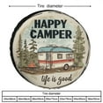 thumbnail image 2 of Camping Spare Tire Cover 14 Inch Happy Camper Life Is Good Protectors Weatherproof Dust-Proof Travel Trailer Camping Fit for SUV Truck Travel Trailer, 2 of 8