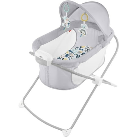 Fisher-Price Soothing View Projection Bassinet - Navy Foliage