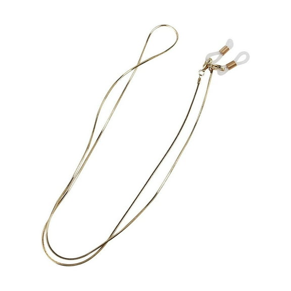 COOPHYA Adjustable Glasses Strap Eyeglass Chain Golden Copper 70cm Non Slip Men Women Daily Use 1Set