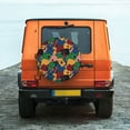 thumbnail image 6 of Honeii Colored Guitars Print Tire Covers, Waterproof Anti-UV Sun Snow Rain Tire Covers for Trailers, RV, Camper, SUV, Truck-17 inch, 6 of 6