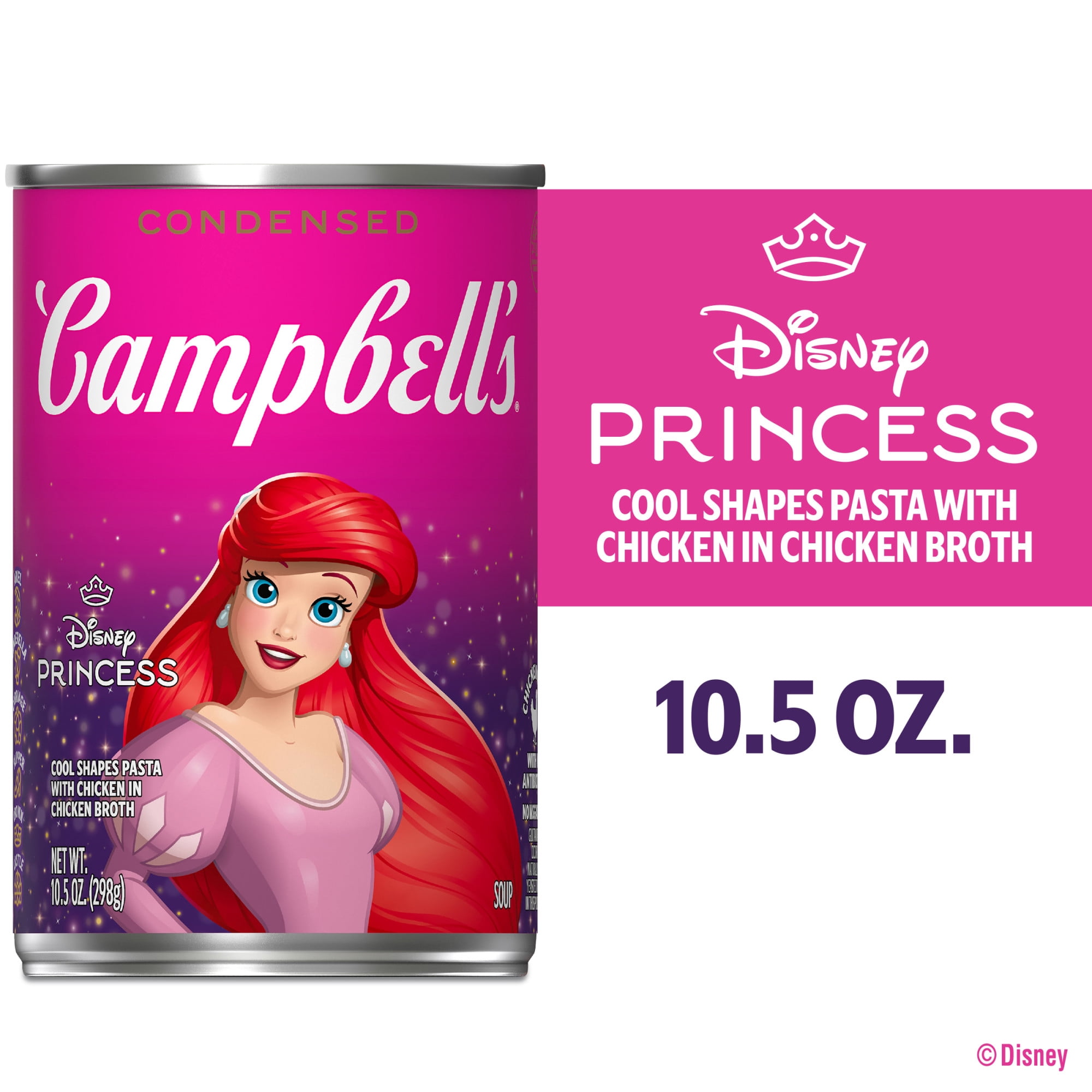 4 pack) Campbell's Condensed Kids Soup Disney Princess Cool Shapes