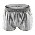 thumbnail image 1 of Pantalones cortos de verano de moda para hombre, material PU brillante, holgados y cómodos, pantalones cortos casuales de color liso, secado rápido, varias tallas para la playa y el uso diario., 1 of 4